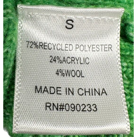 LA Hearts Cropped Boxy Knit Sweater Hoodie Women Size S Oversized Green Cottage - Picture 5 of 8